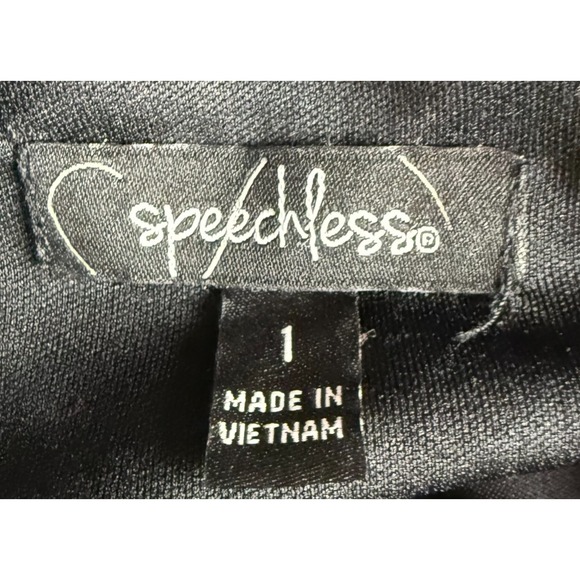 SPEECHLESS Fit & Flare Stretch Halter Dress Juniors Size 1 Black‎ - Picture 7 of 9